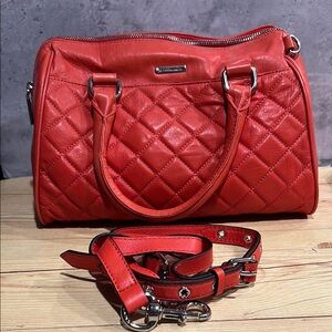 Rebecca Minkoff Red Quilted Leather Handbag